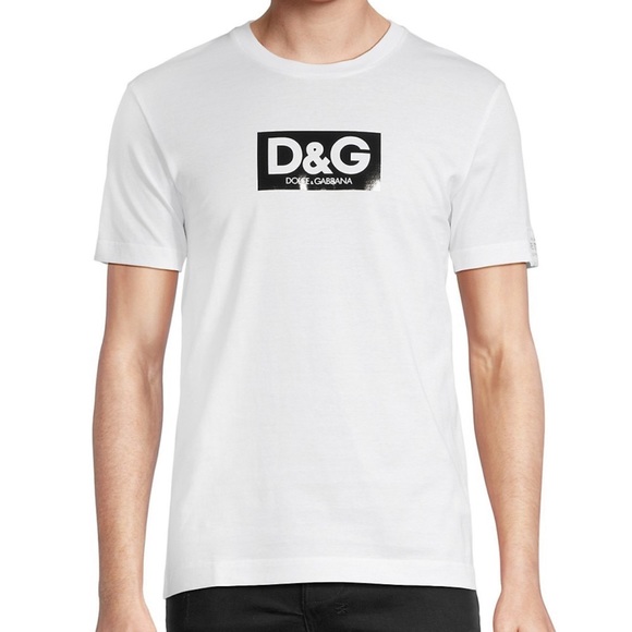 DOLCE&GABBANA Mens Re-Edition Logo Label Cotton T-Shirt